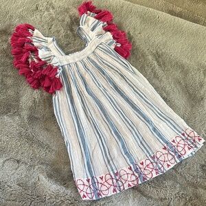 Striped Blue and Pink Kids Dress